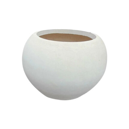 Grand pot à fleurs décoratif haut de gamme design classique forme demi jarre en béton fibré GRC