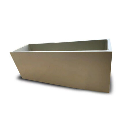 Grand pot à fleurs décoratif haut de gamme design classique forme rectangulaire en béton fibré GRC